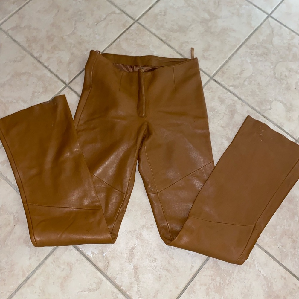 Wilsons leather pants color tan vintage used